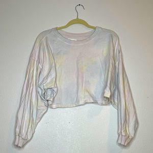 Tie-dye crop top long sleeve XS